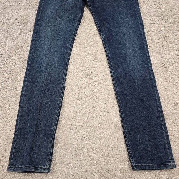 Levis 510 Jeans Mens 33x34 (Fits 30x33) Blue Skinny Dark Wash Denim - Picture 2 of 14